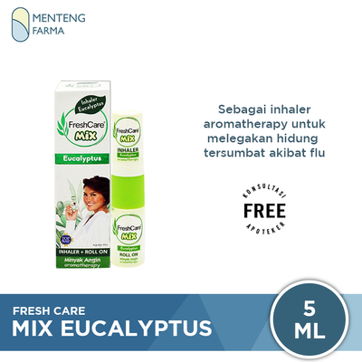 Freshcare Mix Eucalyptus - 2 in 1 Roll On dan Inhaler - Menteng Farma
