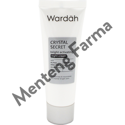 Wardah Crystal Secret Bright Activating Night Cream 15 mL - Krim Malam Perawatan Kulit Wajah - Menteng Farma