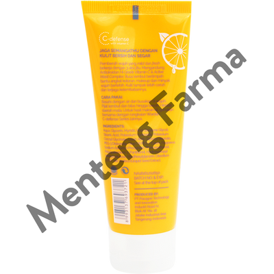 Wardah C-Defense Energizing Creamy Wash 60 mL - Pembersih Wajah Dengan Vitamin C - Menteng Farma