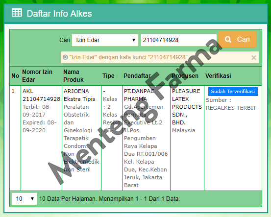 Kondom Arjoena Ekstra Tipis - Isi 3 - Menteng Farma