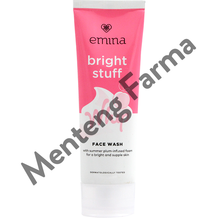 Emina Bright Stuff Whip Face Wash 50 mL - Pembersih Wajah Dengan Busa 3x Lipat - Menteng Farma