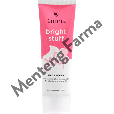 Emina Bright Stuff Whip Face Wash 50 mL - Pembersih Wajah Dengan Busa 3x Lipat - Menteng Farma