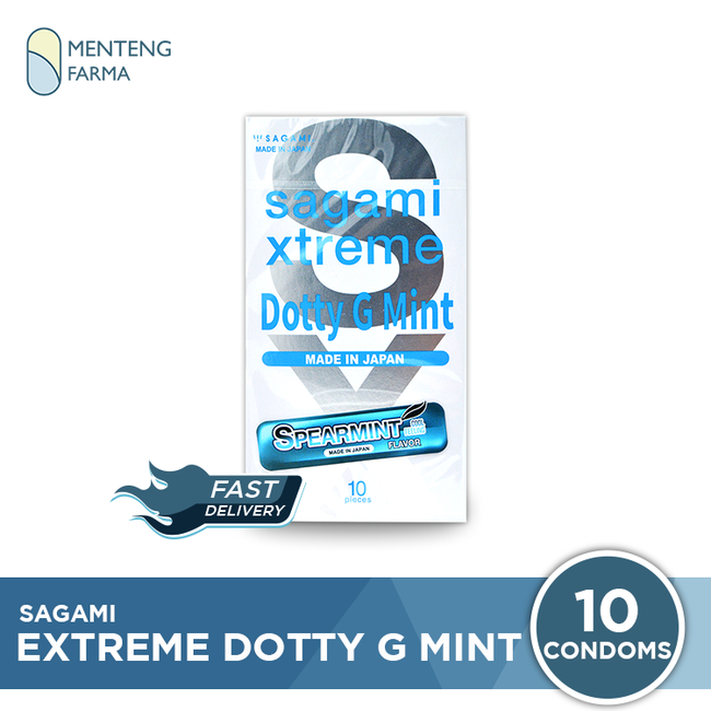 Kondom Sagami Xtreme Dotty G Mint Isi 10 - Aroma Spearmint Flavor - Menteng Farma
