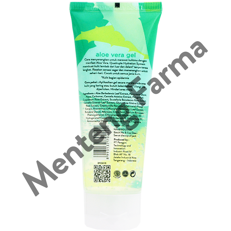 Emina Aloe Vera Gel 60 mL - Pelembap Alami Kulit Wajah - Menteng Farma