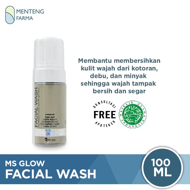 Ms Glow Facial Wash 100 mL - Sabun Pembersih Muka - Menteng Farma