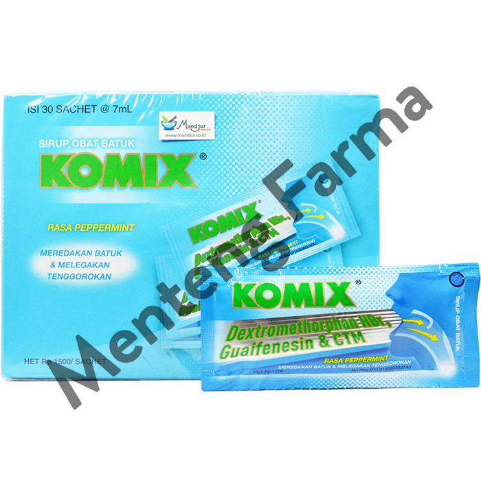 Komix (Rasa Peppermint) - Dus Isi 30 sachet - Menteng Farma