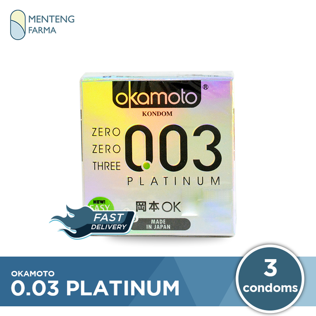 Kondom Okamoto 003 Platinum - Isi 3 - Menteng Farma