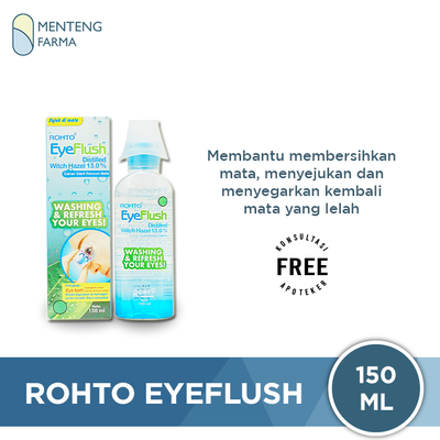 Rohto Eye Flush - Obat Tetes untuk Iritasi Mata, Mata merah - Menteng Farma