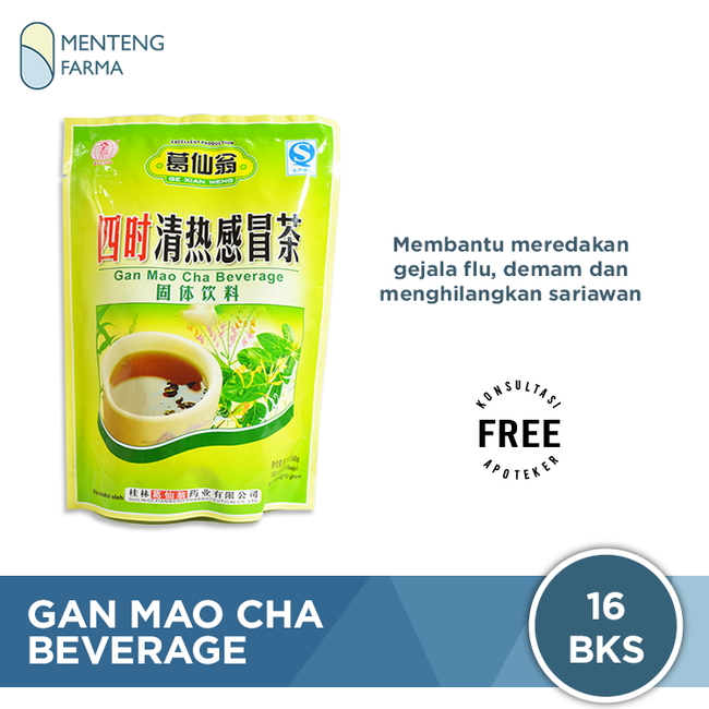 Gan Mao Cha Beverage - Teh Herbal Pereda Flu dan Pilek - Menteng Farma