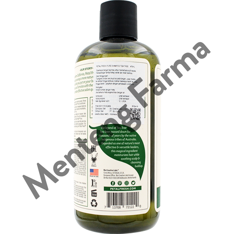 Petal Fresh Pure Shampoo Tea Tree 475 mL - Merawat Kulit Kepala dan Rambut - Menteng Farma