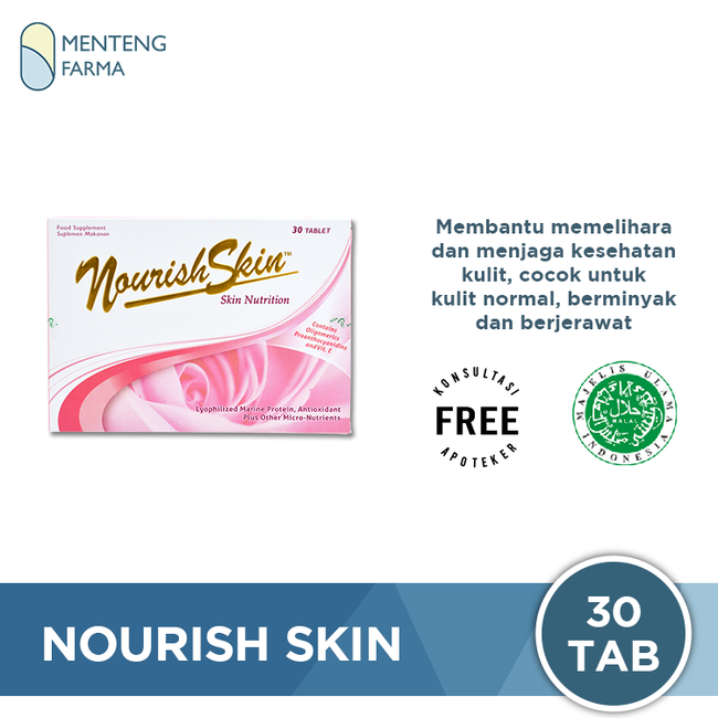 Nourish Skin 30 Tablet - Suplemen Kesehatan Kulit - Menteng Farma