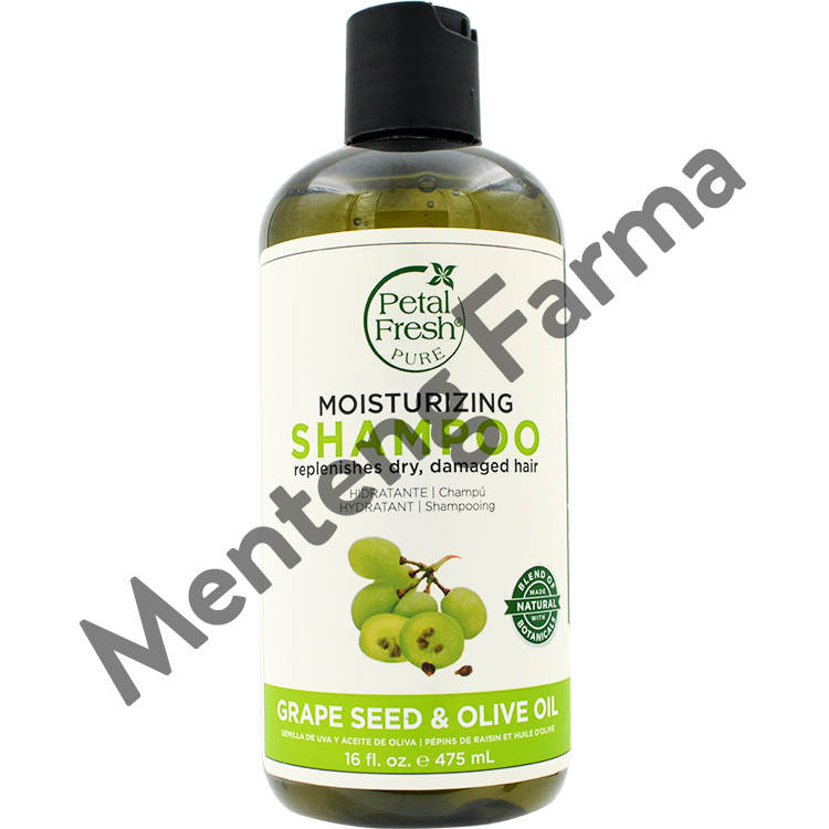 Petal Fresh Pure Shampoo Grape Seed & Olive Oil 475 mL - Menghidrasi dan Memperbaiki Rambut Rusak - Menteng Farma