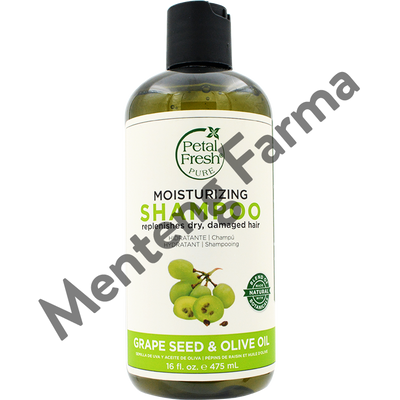 Petal Fresh Pure Shampoo Grape Seed & Olive Oil 475 mL - Menghidrasi dan Memperbaiki Rambut Rusak - Menteng Farma