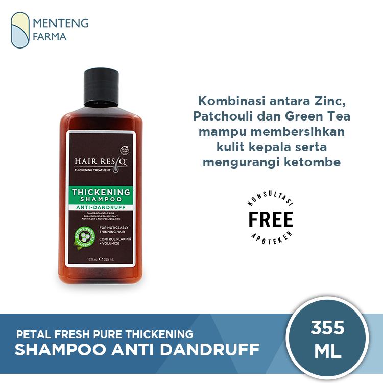 Petal Fresh Pure Thickening Shampoo Anti-Dandruff 355 mL - Merawat Rambut Berketombe - Menteng Farma