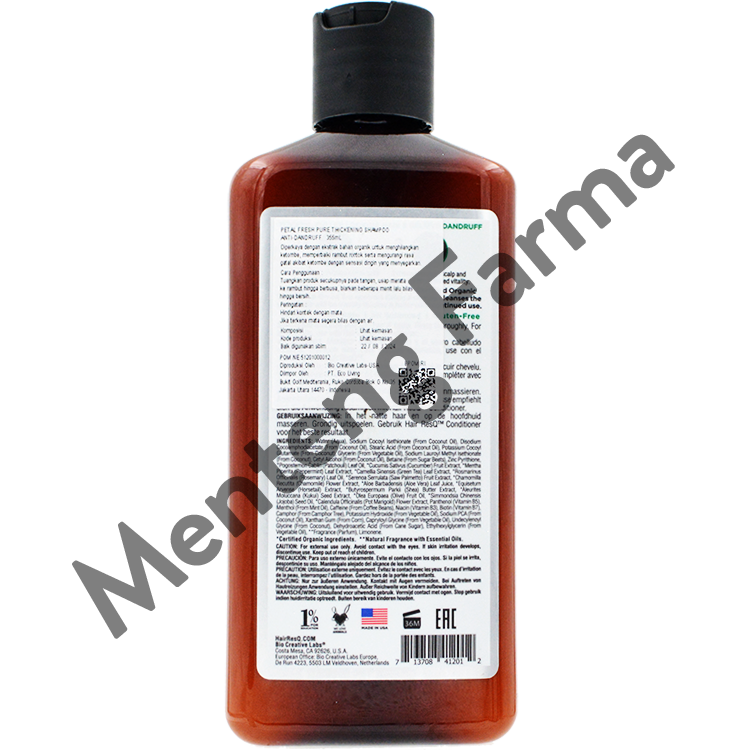 Petal Fresh Pure Thickening Shampoo Anti-Dandruff 355 mL - Merawat Rambut Berketombe - Menteng Farma