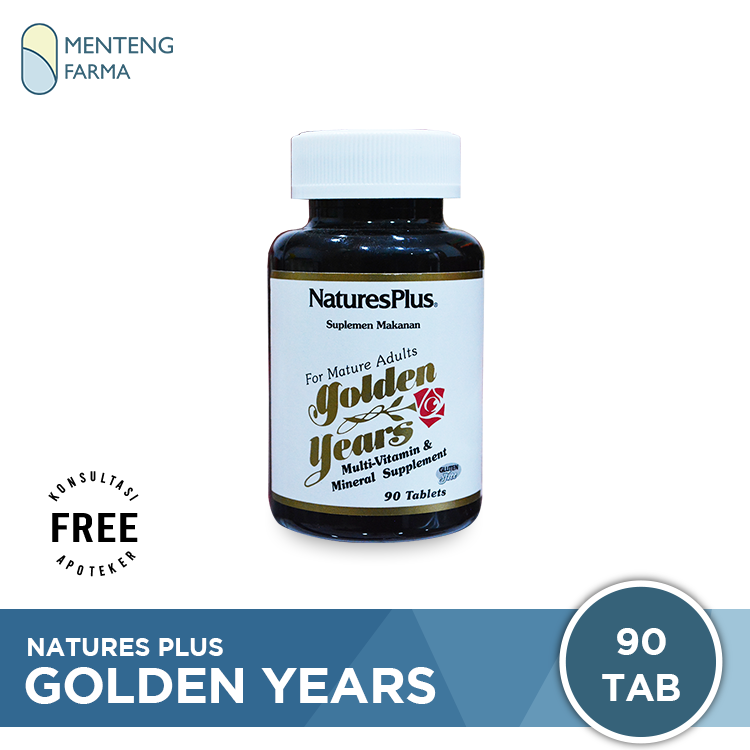 Natures Plus Golden Years 90 Tablet - Multivitamin Khusus Usia Lanjut - Menteng Farma