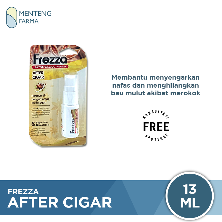 Frezza Antiseptic Mouthspray After Cigar 13mL - Menyegarkan Nafas Akibat Merokok - Menteng Farma