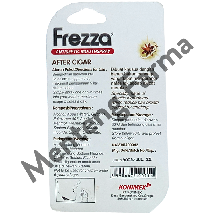 Frezza Antiseptic Mouthspray After Cigar 13mL - Menyegarkan Nafas Akibat Merokok - Menteng Farma