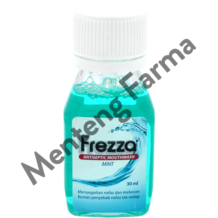 Frezza Antiseptic Mouthwash Mint 30 ML - Menyegarkan Nafas dan Melawan Kuman Bau Nafas Tak Sedap - Menteng Farma