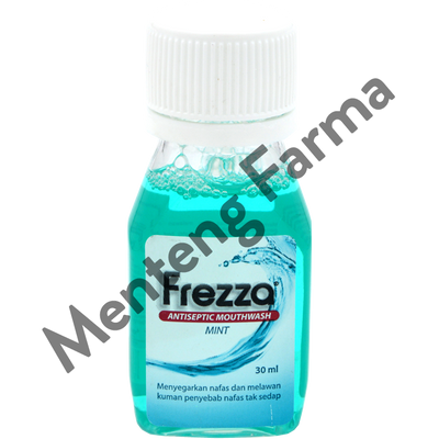 Frezza Antiseptic Mouthwash Mint 30 ML - Menyegarkan Nafas dan Melawan Kuman Bau Nafas Tak Sedap - Menteng Farma