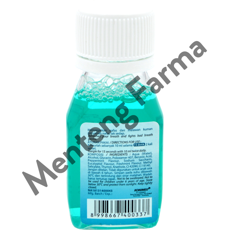 Frezza Antiseptic Mouthwash Mint 30 ML - Menyegarkan Nafas dan Melawan Kuman Bau Nafas Tak Sedap - Menteng Farma