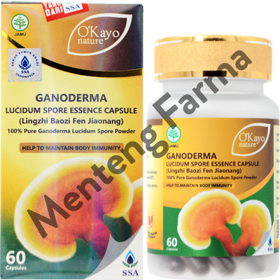 O'Kayo Nature Ganoderma Lucidum Spore Essence Capsule - Memelihara Kesehatan Tubuh - Menteng Farma