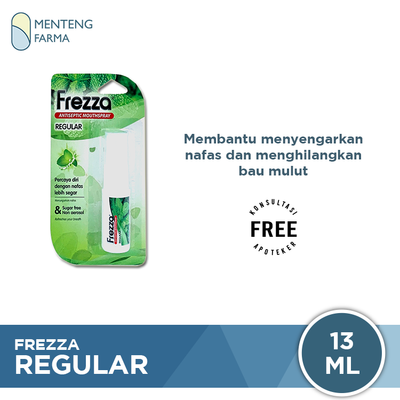 Frezza Antiseptic Mouthspray Regular 13mL - Penyegar Mulut Sugar Free - Menteng Farma