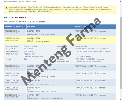 Bodrex Migra - Menteng Farma