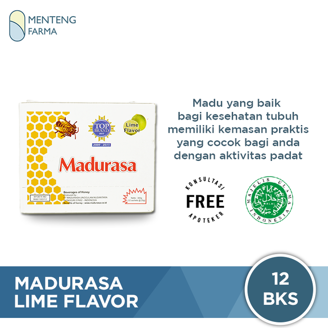Madurasa Lime Flavor (Dus Isi 12 Sachet) - Menteng Farma