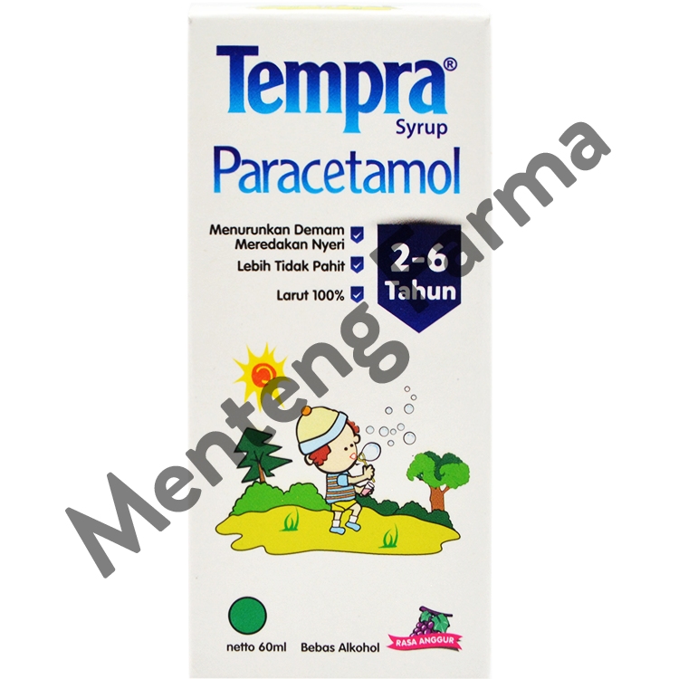 Tempra Syrup 60 mL - Pereda Demam dan Nyeri Khusus Anak-anak - Menteng Farma