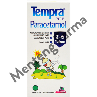 Tempra Syrup 60 mL - Pereda Demam dan Nyeri Khusus Anak-anak - Menteng Farma