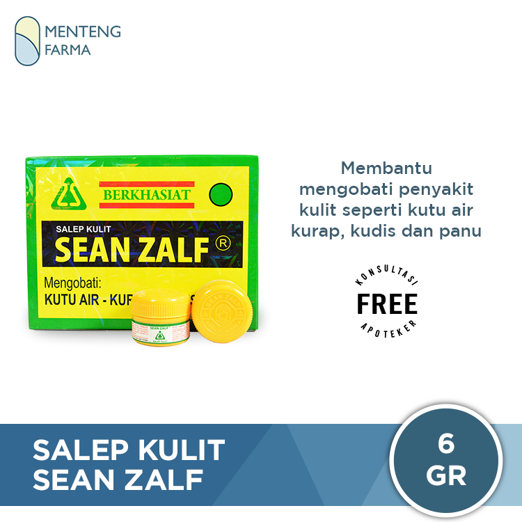 Salep Kulit Sean Zalf - Mengobati Kutu Air, Kurap, Kudis dan Panu - Menteng Farma