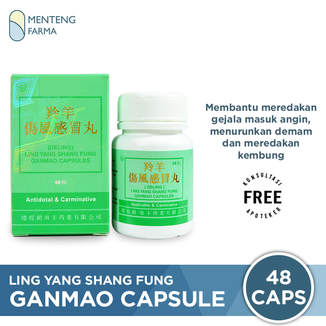 Ling Yang Shang Fung Ganmao Capsules (DELING CAPSULE) - 48 Capsule - Menteng Farma