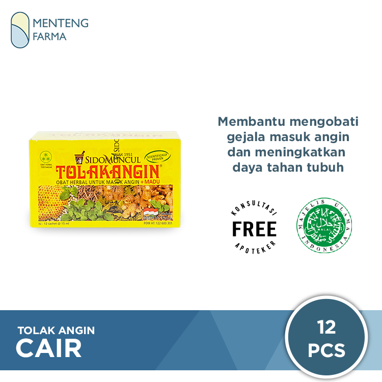 Tolak Angin Cair - Dus isi 12 sachet - Menteng Farma