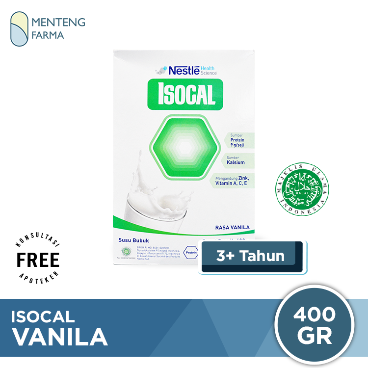 Isocal 400 Gram - Susu Tinggi Calcium Protein Zinc Vitamin - Menteng Farma