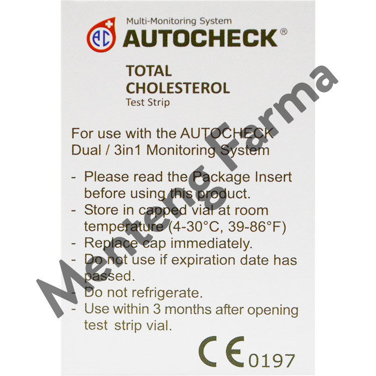 Strip Autocheck Cholesterol Isi 10 Strip - Alat Strip Tes Kolesterol - Menteng Farma