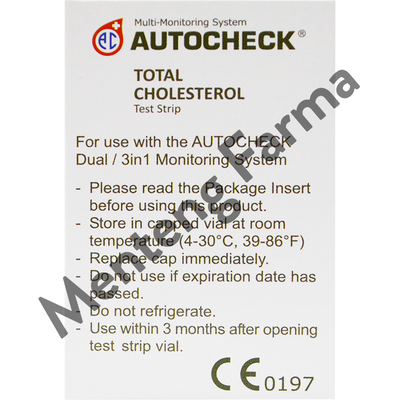 Strip Autocheck Cholesterol Isi 10 Strip - Alat Strip Tes Kolesterol - Menteng Farma