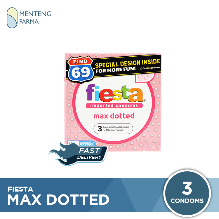 Kondom Fiesta Max Dotted - Isi 3 - Menteng Farma