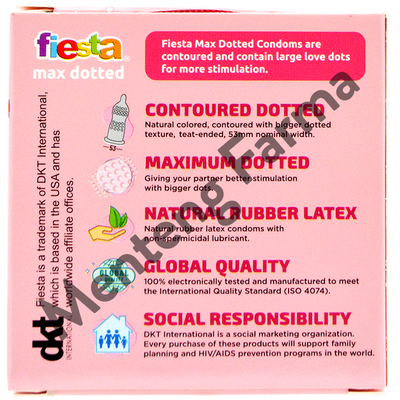 Kondom Fiesta Max Dotted - Isi 3 - Menteng Farma