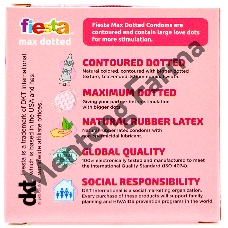 Kondom Fiesta Max Dotted - Isi 3 - Menteng Farma