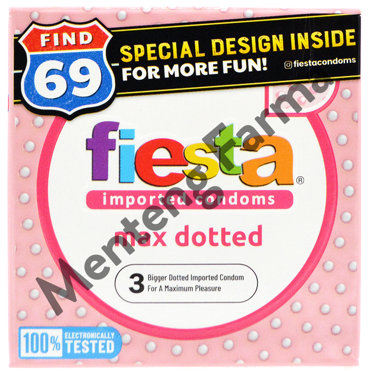 Kondom Fiesta Max Dotted - Isi 3 - Menteng Farma