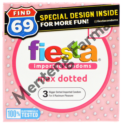 Kondom Fiesta Max Dotted - Isi 3 - Menteng Farma