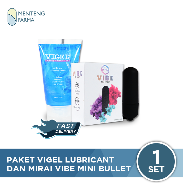 Paket Vigel Lubricant 30 Gr dan Vibe Mini Bullet - Menteng Farma