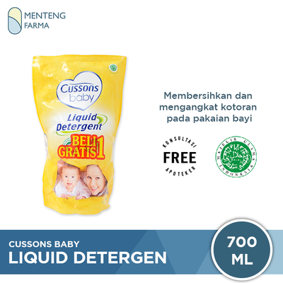 Cussons Baby Liquid Detergent 700 mL - Detergent Pembersih Pakaian Bayi - Menteng Farma