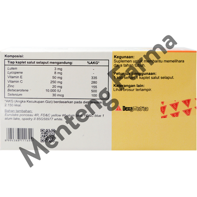 Lycoxy Strip 6 Kaplet - Suplemen Antioksidan Penangkal Radikal Bebas - Menteng Farma