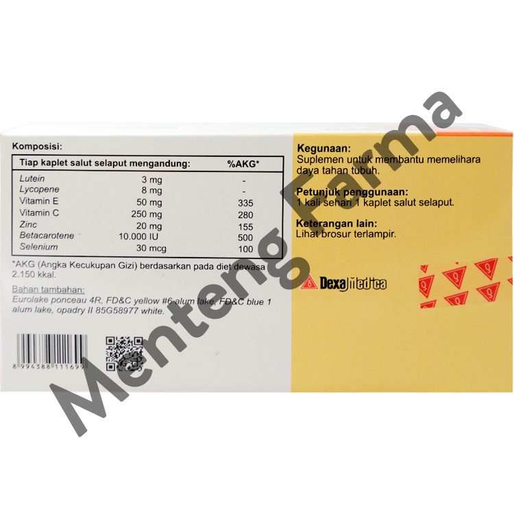 Lycoxy Strip 6 Kaplet - Suplemen Antioksidan Penangkal Radikal Bebas - Menteng Farma