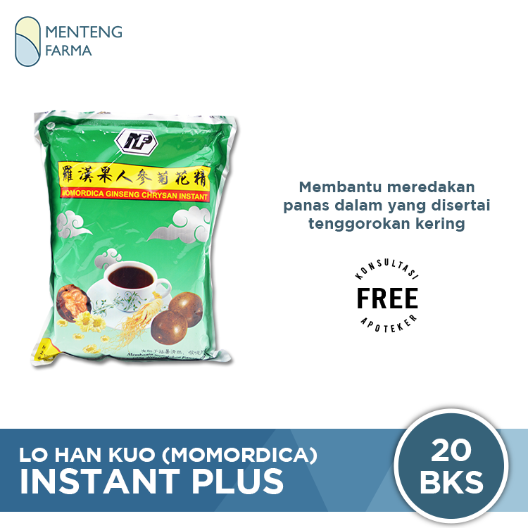 Lo Han Kuo (Momordica) Ginseng Chrysan Instant Plus Isi 20 Sachet - Pereda Panas Dalam & Tenggorokan - Menteng Farma