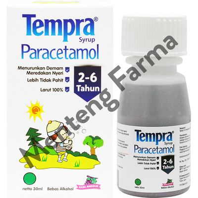 Tempra Syrup 30 mL - Pereda Demam dan Nyeri Khusus Anak-anak - Menteng Farma