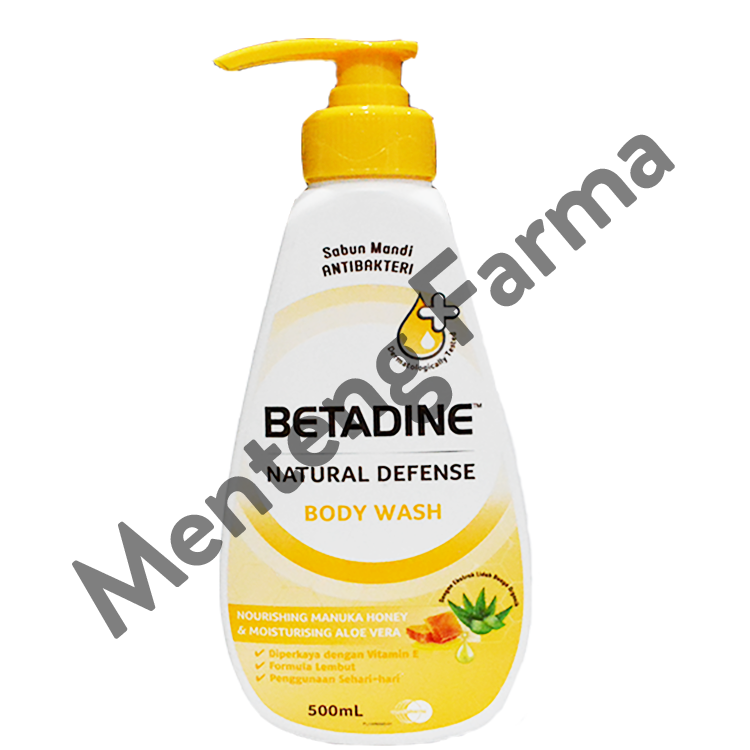 Betadine Natural Defense Body Wash Manuka Honey 500 mL - Menteng Farma