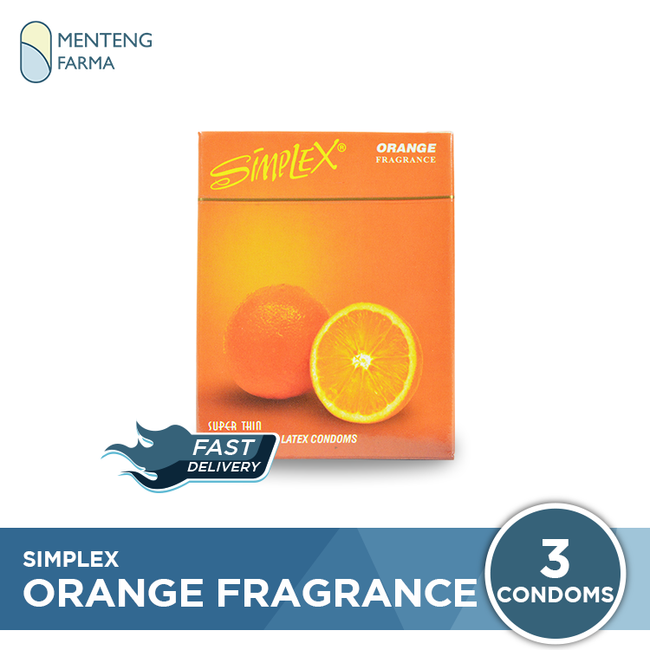 Kondom Simplex Orange Fragrance - Isi 3 - Menteng Farma